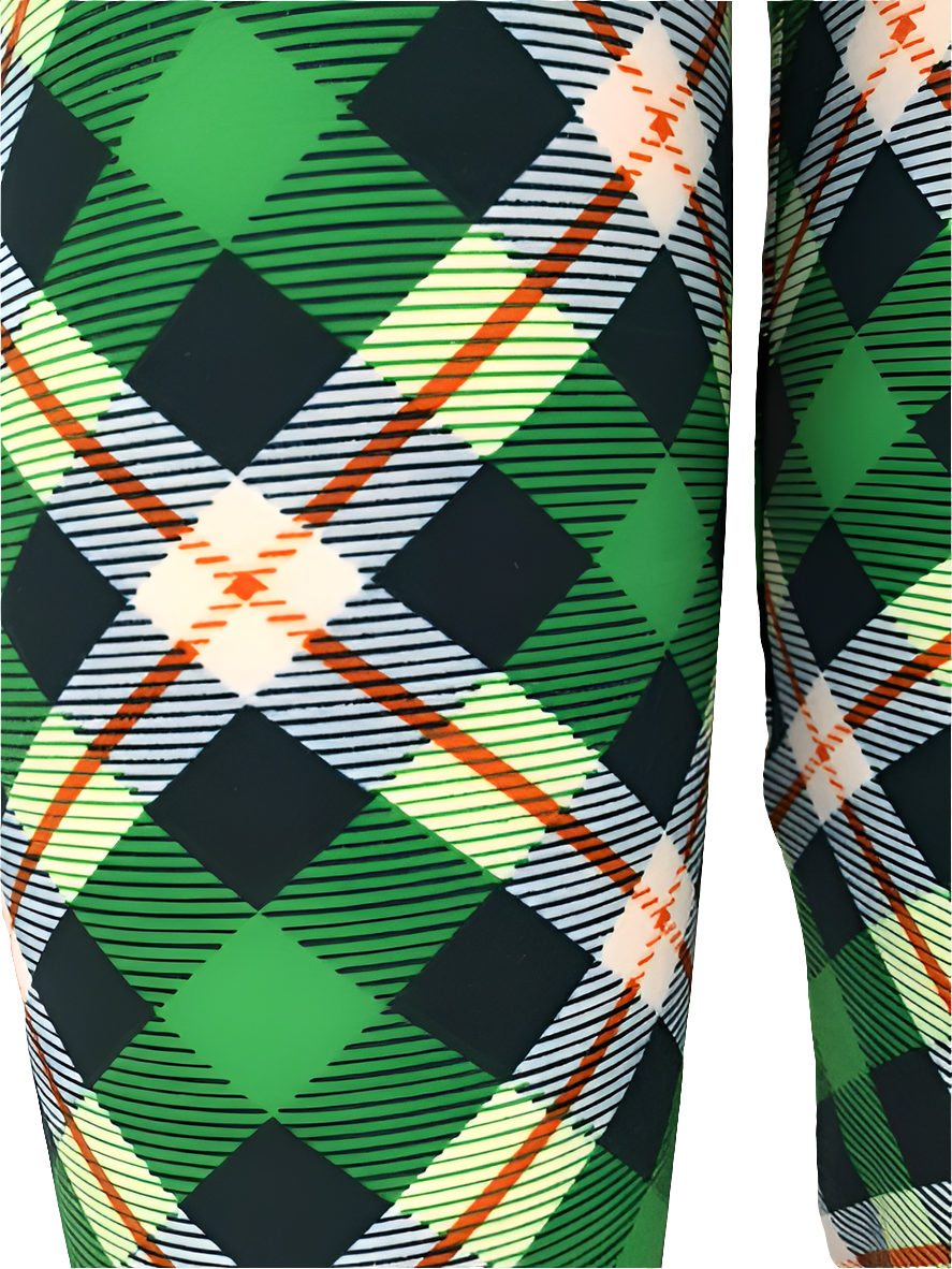 Printed Leggings "Saint Patrick's Plaid"