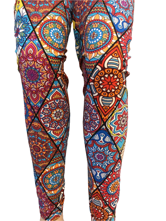 Printed Leggings "Stain Glass"