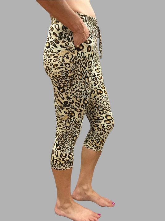 Pocket Capri "Light Leopard"