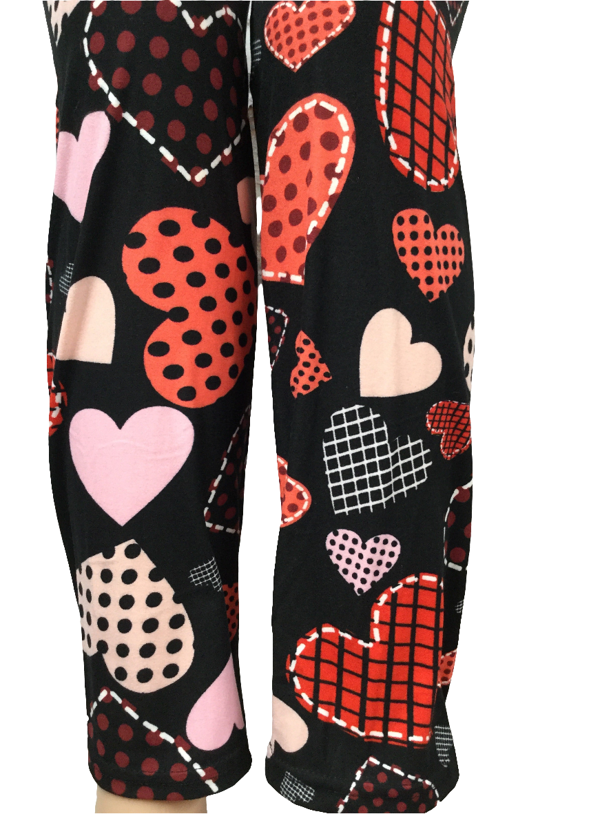 Plus Leggings "Patch Her Heart"