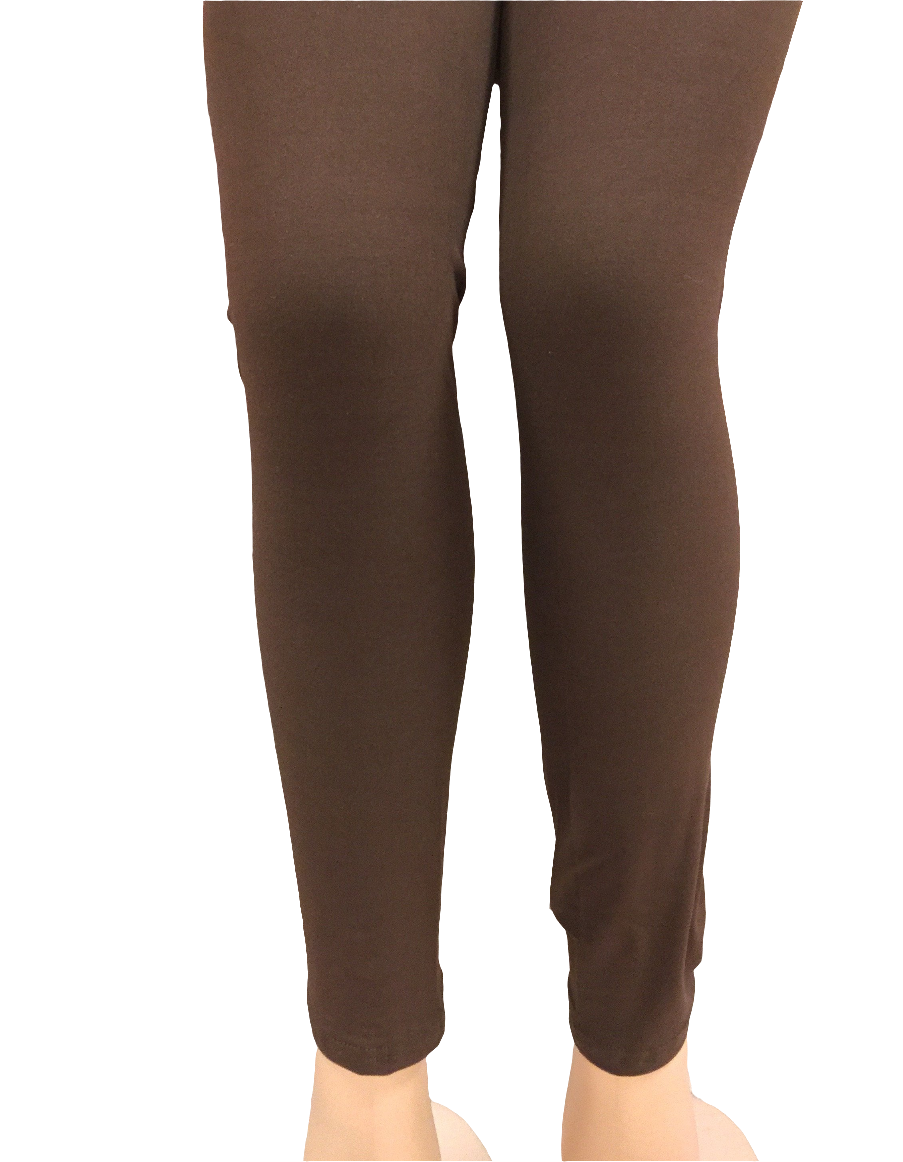 Classic Solid Leggings - Brown