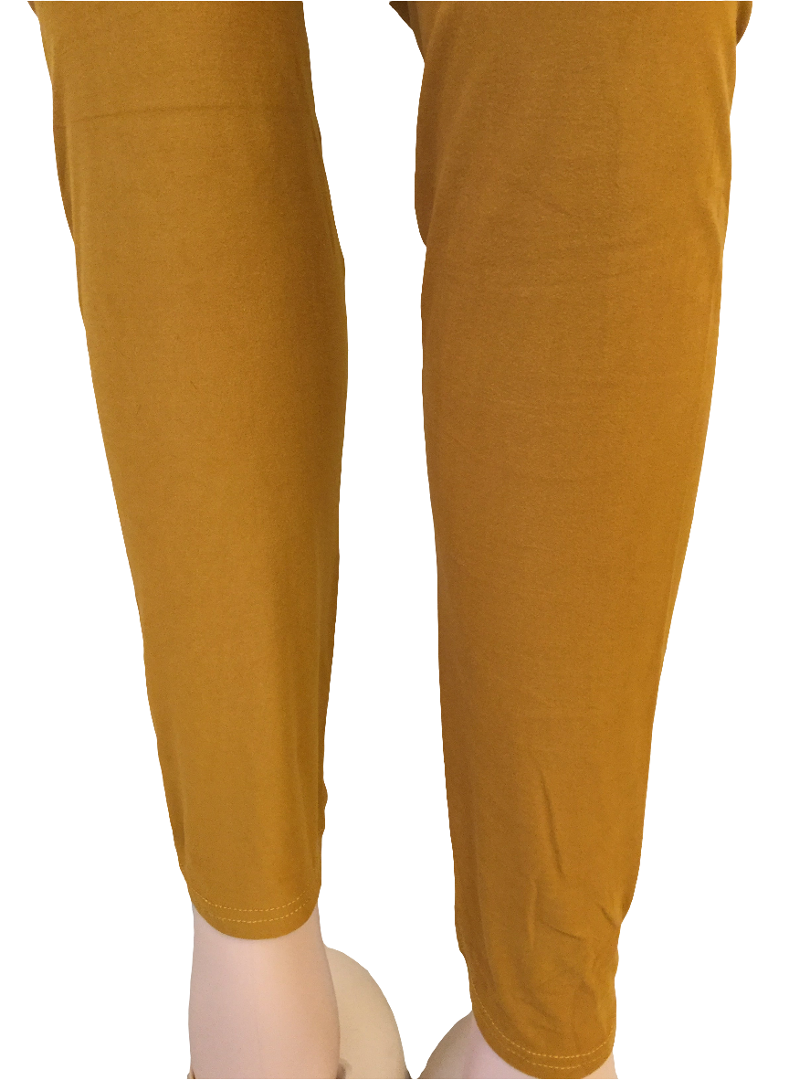 Plus 1X3X Classic Leggings- Mustard