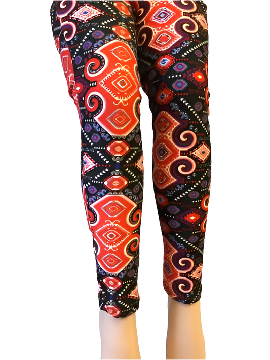 Printed Leggings "Crimson Tide"