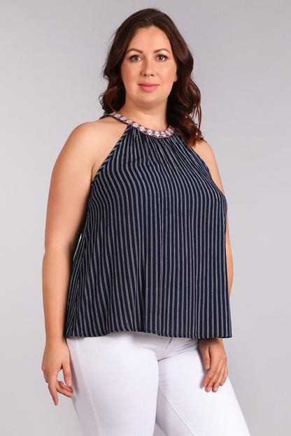 Plus Open Shoulder Top