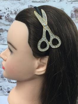 Large Rhinesone Scissor Headband