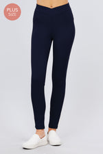 Mid Rise Ponte Pant -Plus