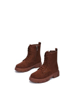 Women's Laced Faux Suede Boots