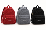 Corduroy Backpack with Scissor Accent