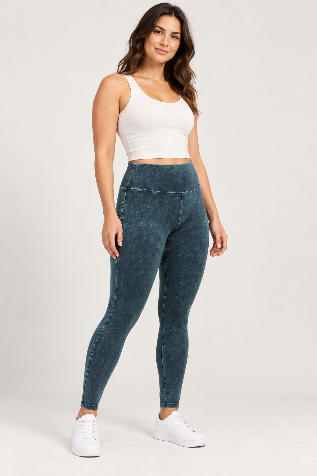 Plus X Mineral Wash Leggings- Jade Yoga