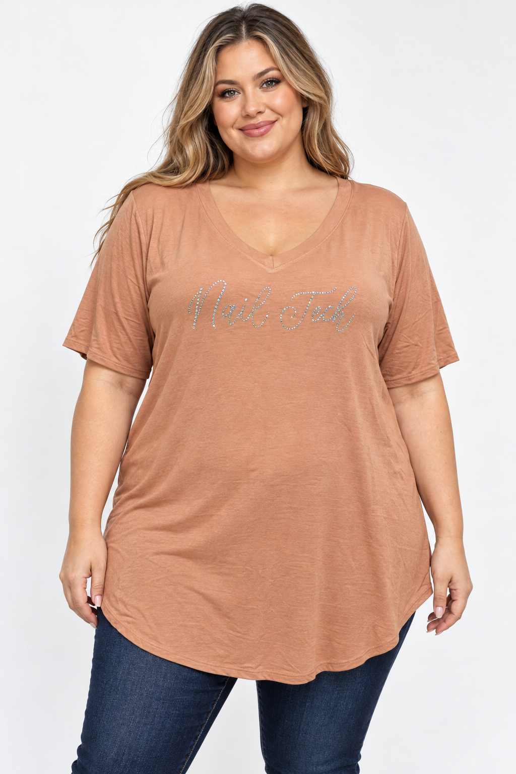 Nail Tech Camel Color Tunic