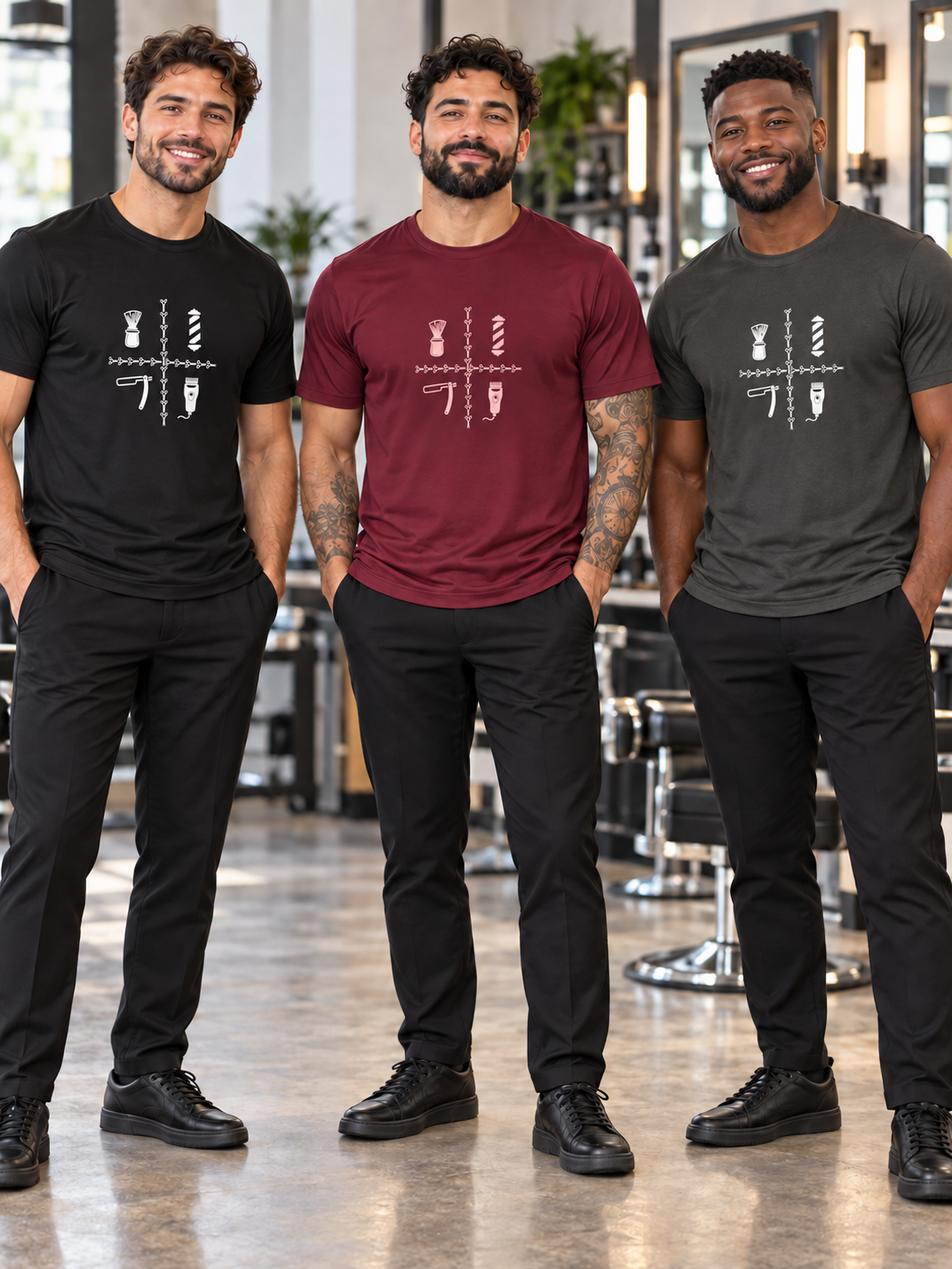 Mens Barber Themed Shirt