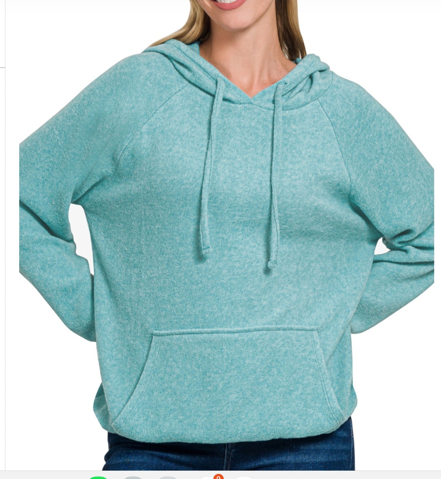 Brushed Hacci Hoodie Sweater