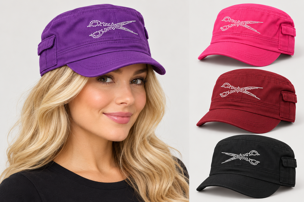 Stylist Military Style Scissor Hat