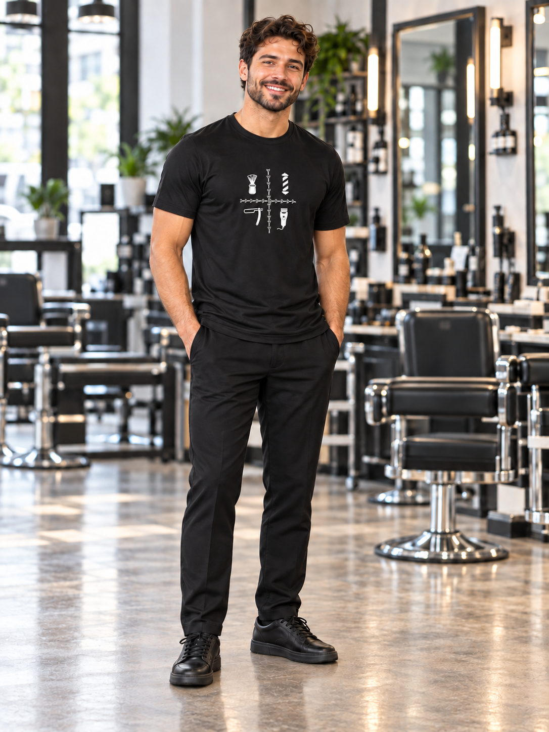 Mens Barber Themed Shirt