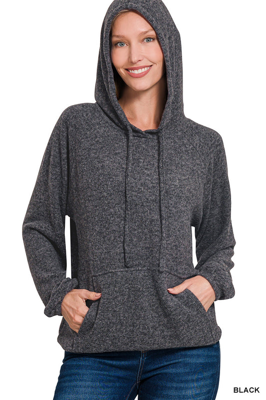 Brushed Hacci Hoodie Sweater
