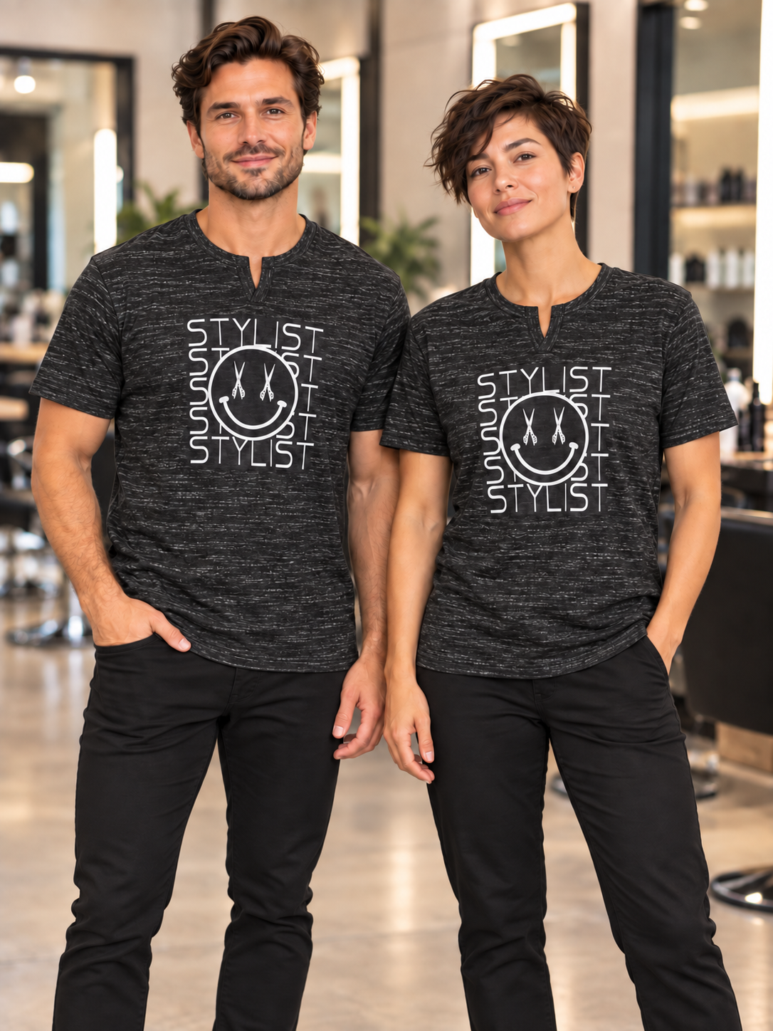 Unisex Smiley Stylist Cotton Shirt