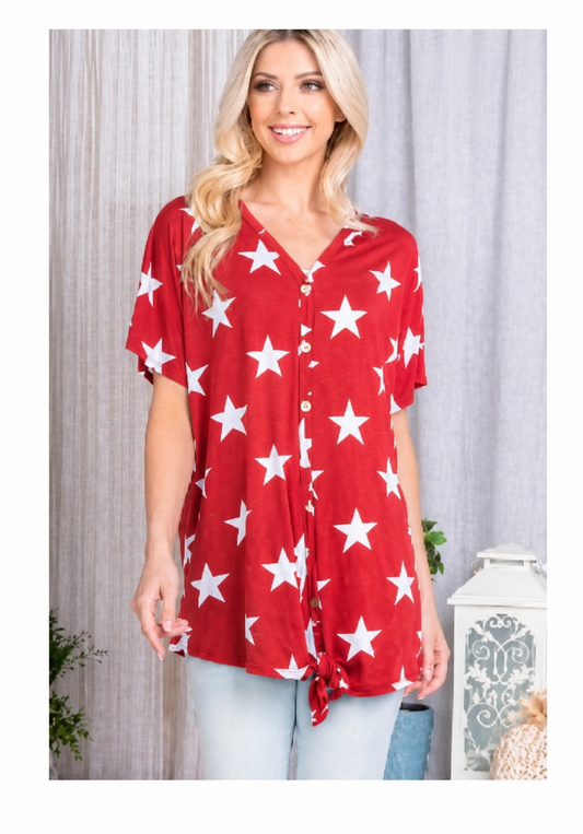 Plus Size Star Top