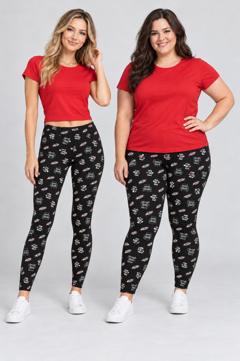 Printed Leggings "Jeep Girl"Full Print
