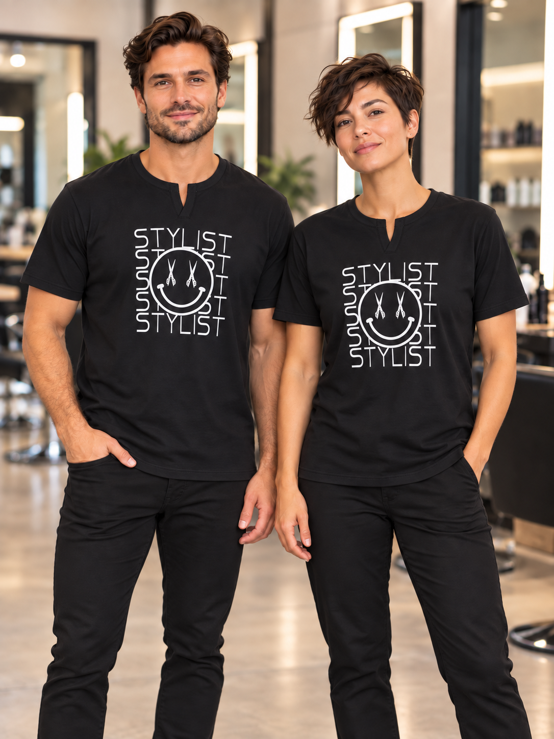 Unisex Smiley Stylist Cotton Shirt