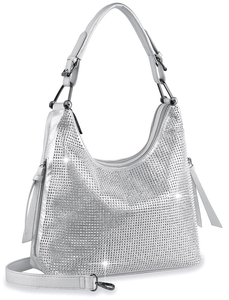 Silver Rhinestone Handbag