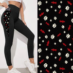 V Shaped Pocket Leggings "Teacher" "Paws" " Guitar" "Lace"