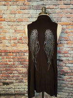 Rhinestone Wing High Low dress