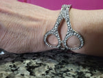 Stylist Rhinestone Cuff Scissor Bracelet