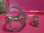 Stylist Rhinestone Cuff Scissor Bracelet