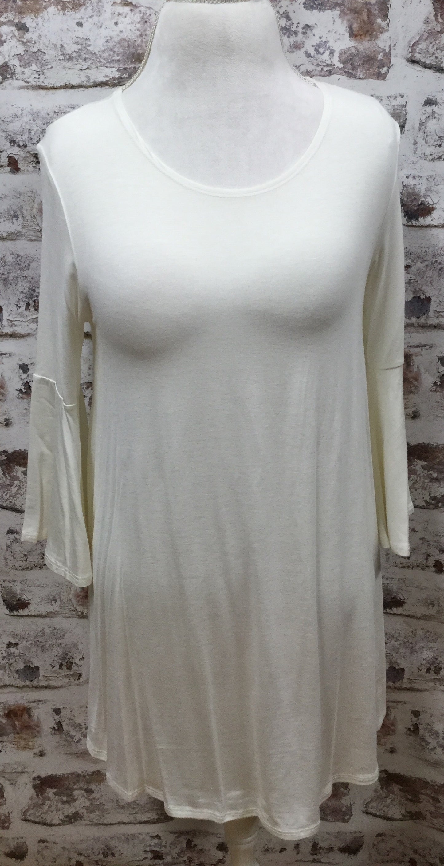 New Style Bell Sleeve Ivory Top