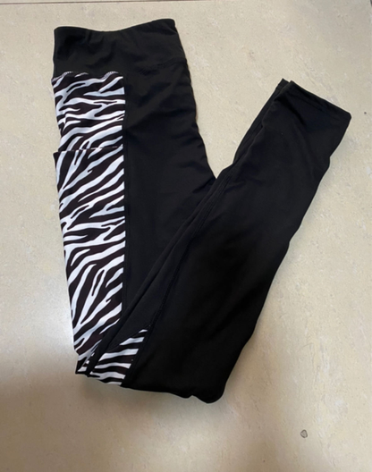 V Shape Pocket Leggings "Zebra"