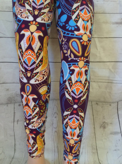 Printed Leggings "Perfect Plum"