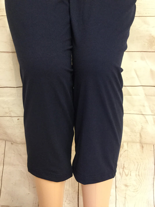 Xtra Plus Solid Navy Capri