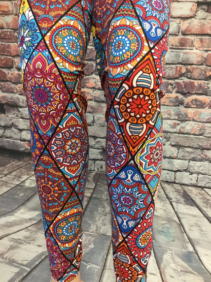 Printed Leggings "Stain Glass"