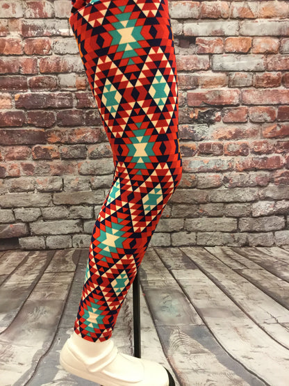 Girl's Leggings "Cherokee Cherry"