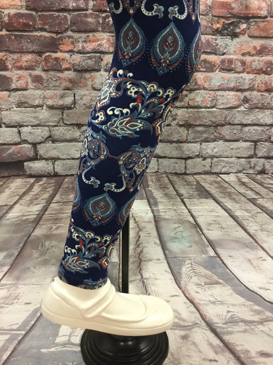 Girls Navy Wallpaper  Leggings