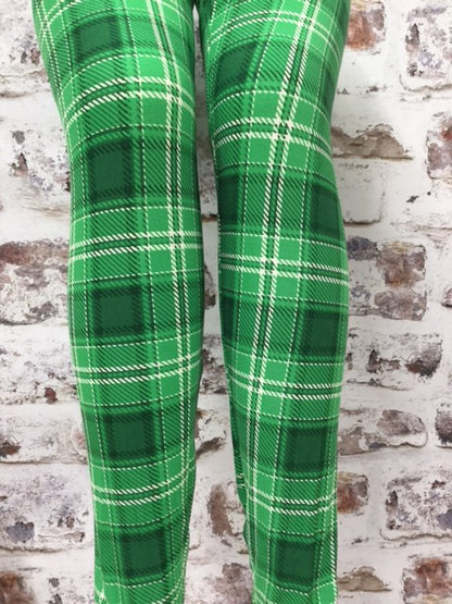 Printed Leggings "Lucky Girl Plaid"