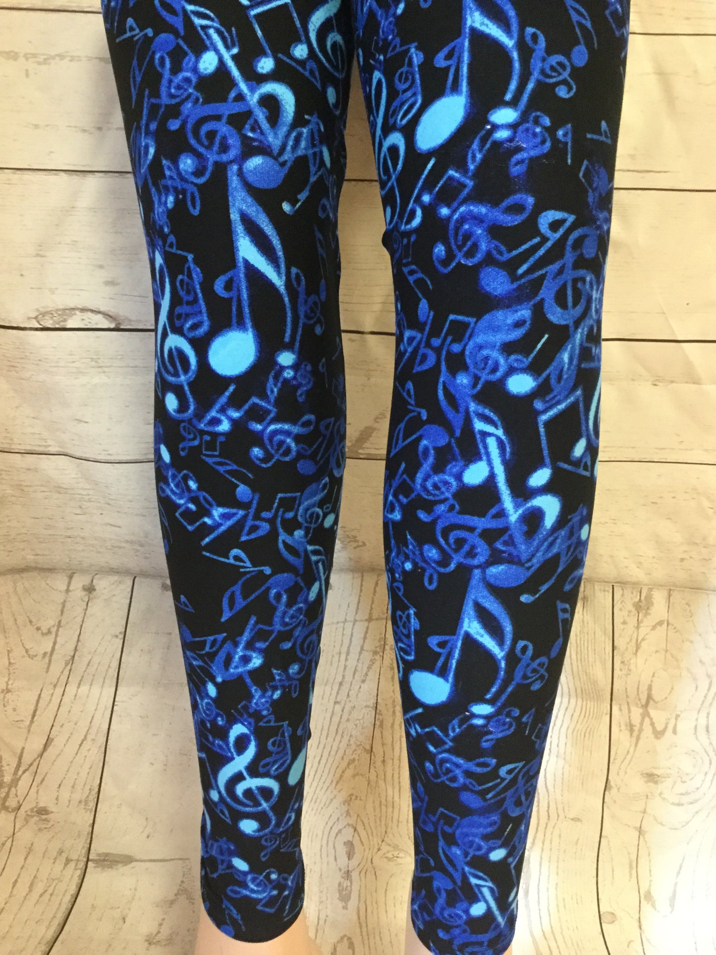 Sound of the Blue's Music Notes Printed Leggings