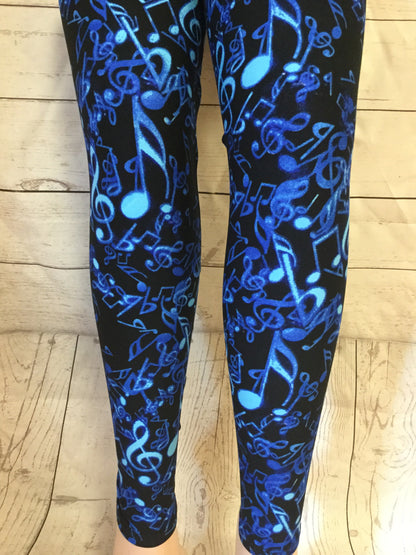 Printed Leggings "Sound of Blue's Music"