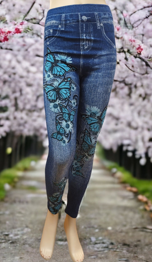 Rhinestone Accent Leggings