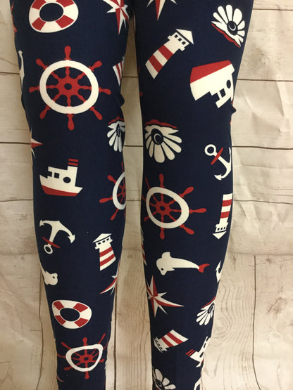 Printed Leggings "Ships Away"