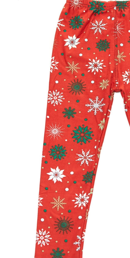 Gift Wrap Printed Christmas Leggings