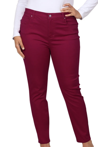 Plus Size 5 Pocket Skinny Denim Pants