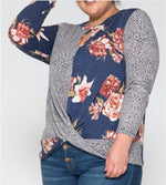 Plus Size Keyhole Top