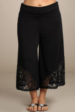 Plus Size Lace Gaucho Pants