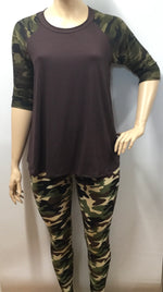 Plus Leggings "Olive Camo"