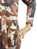 Plus Size Almond Camo Duster