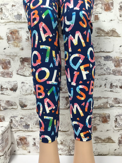 Plus 1X3X Leggings "Alphabetical Order"