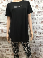 Plus Size Classic Style Tee with Scissor Rhinestones