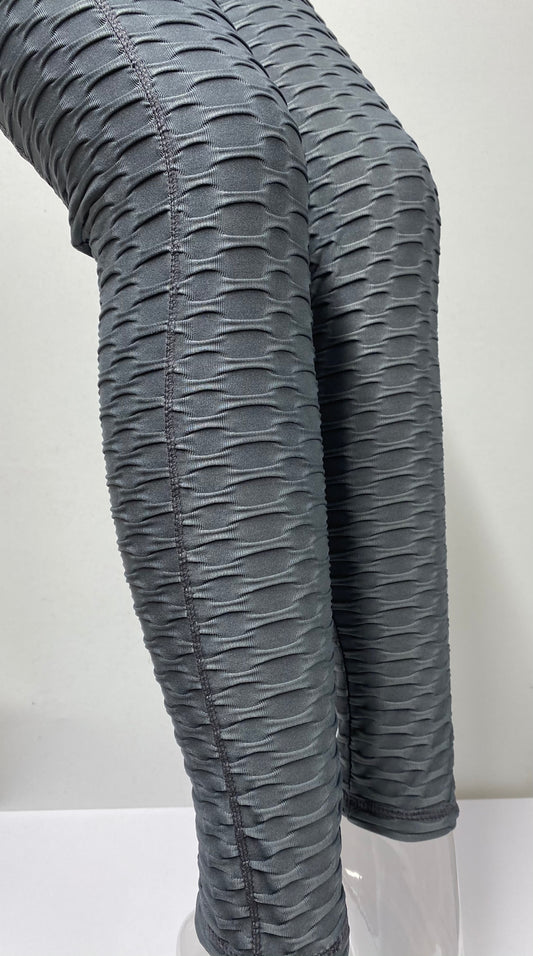Extra Plus Textured Honeycomb Charcoal Shaping Leggings