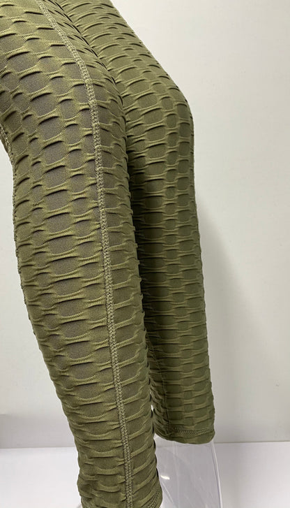 Honeycomb Olive Leggings